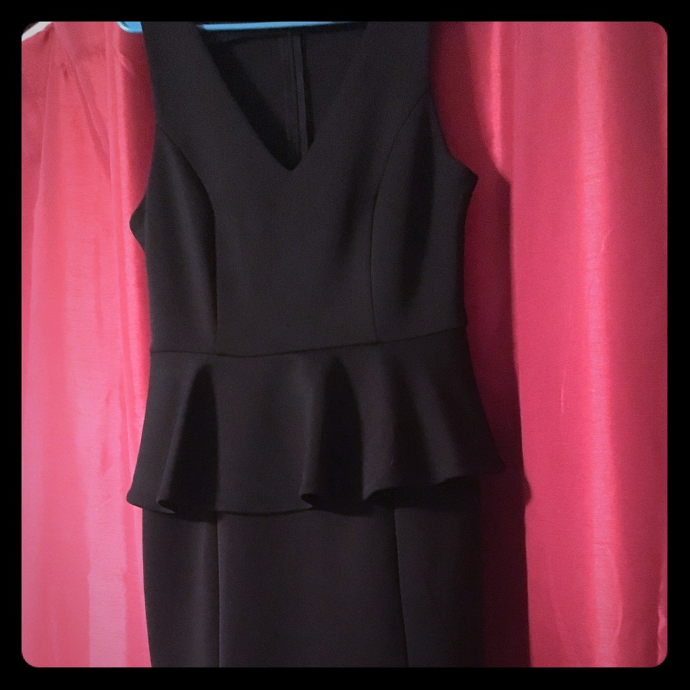 Black Peplum Dress